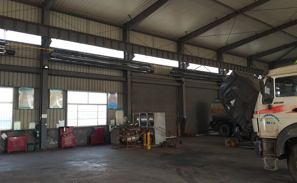 汽车修理厂燃气辐射采暖系统